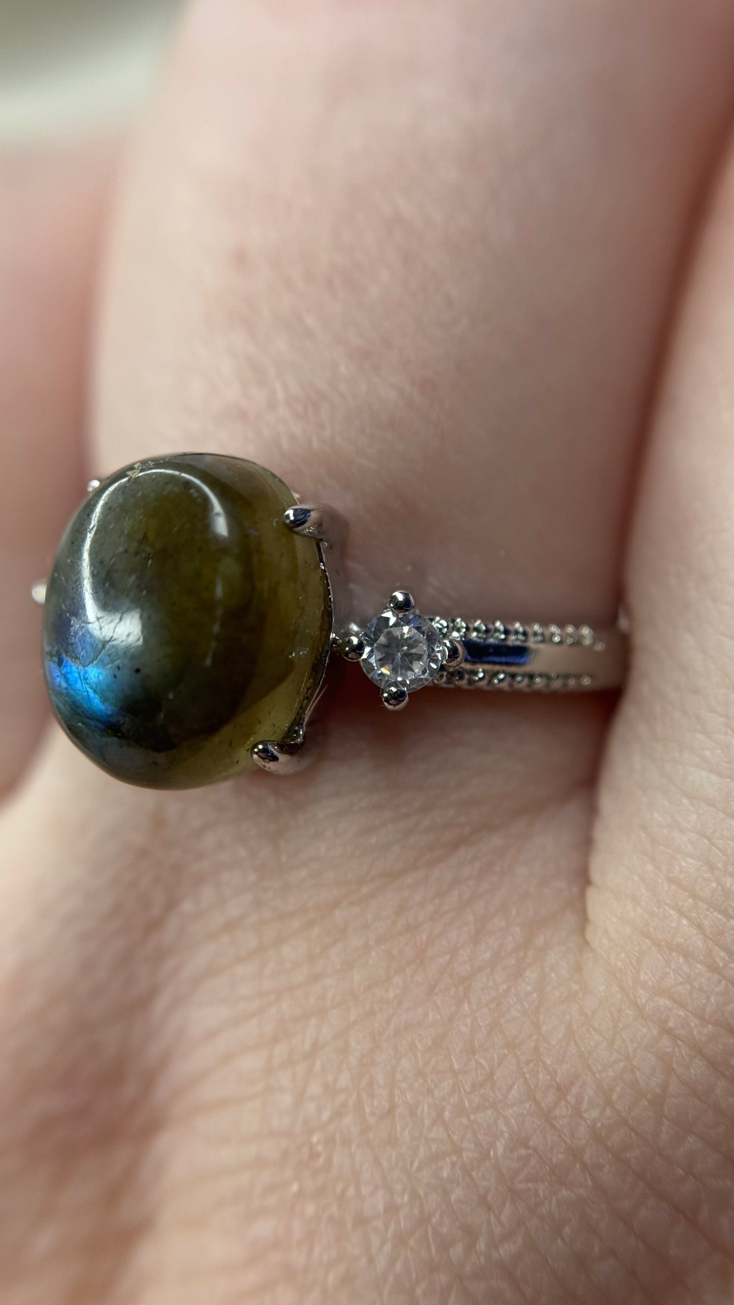 Bague labradorite - argent