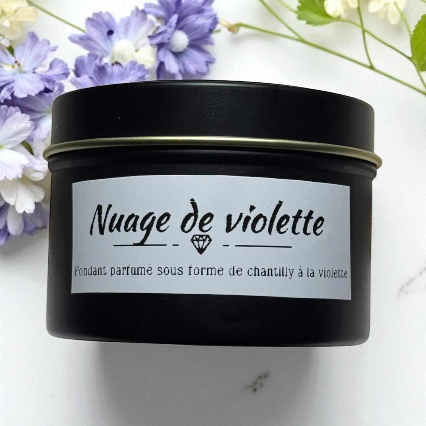 Nuage de violette - fondant chantilly