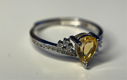 Bague citrine et argent 925