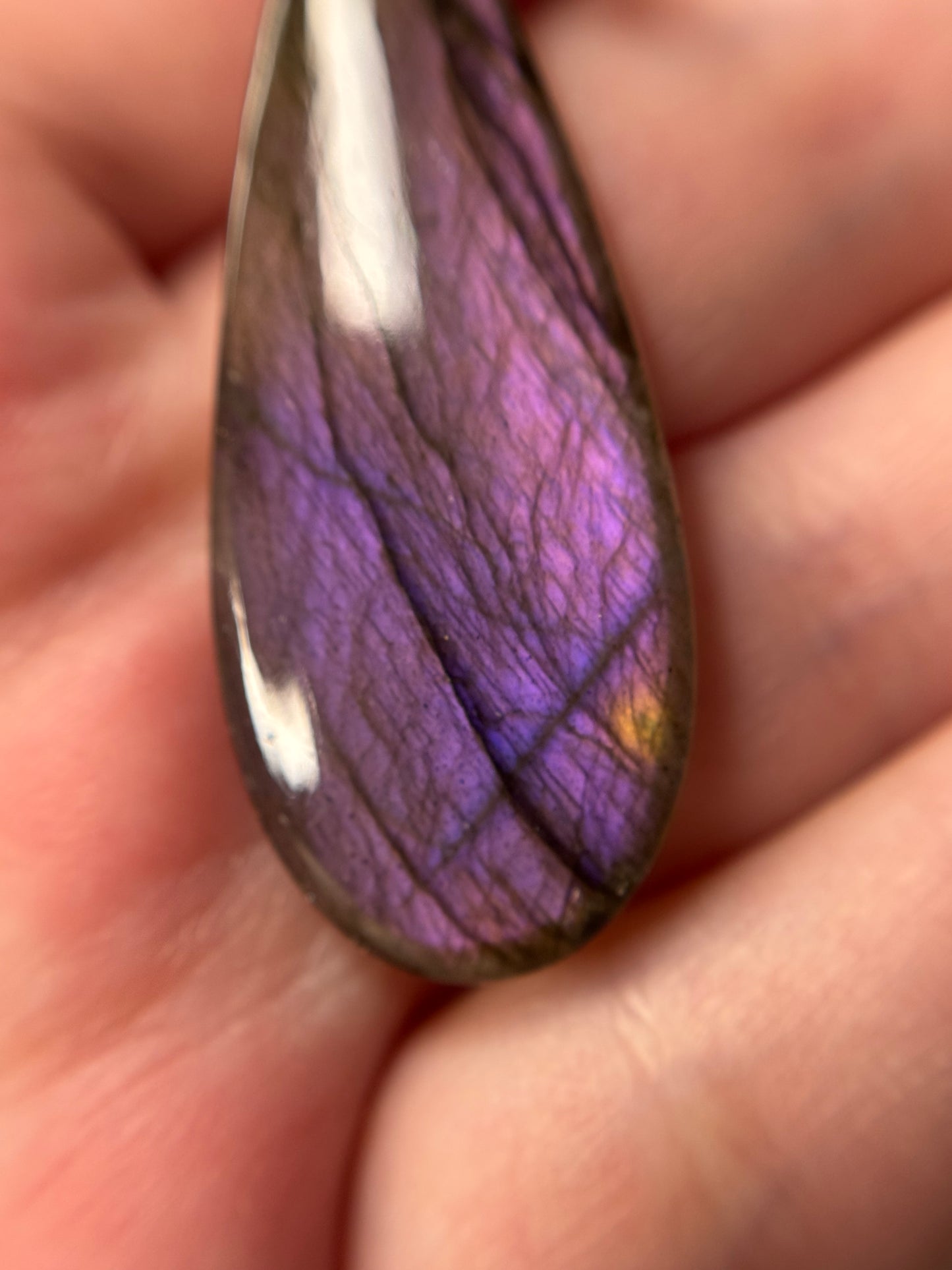 Pendentif labradorite violette HQ