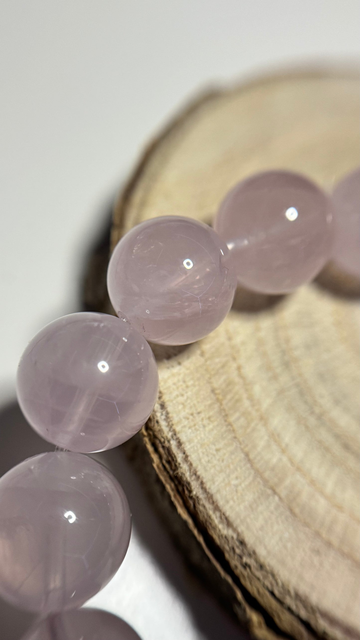 Bracelet en quartz rose haute qualité