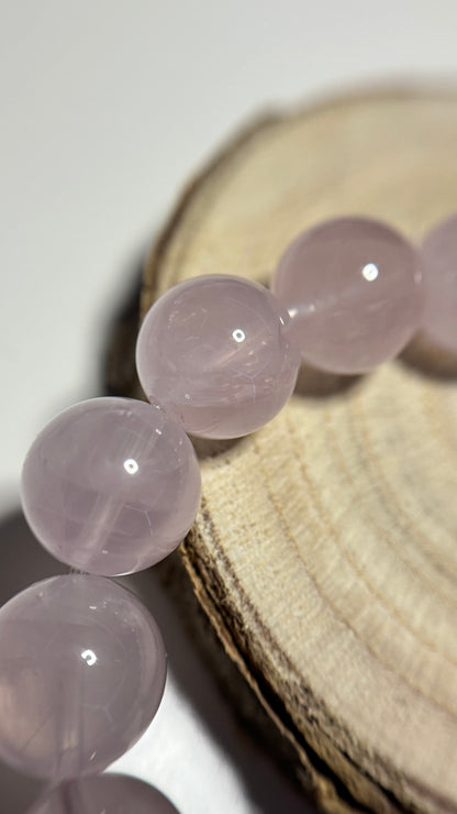 Bracelet en quartz rose haute qualité