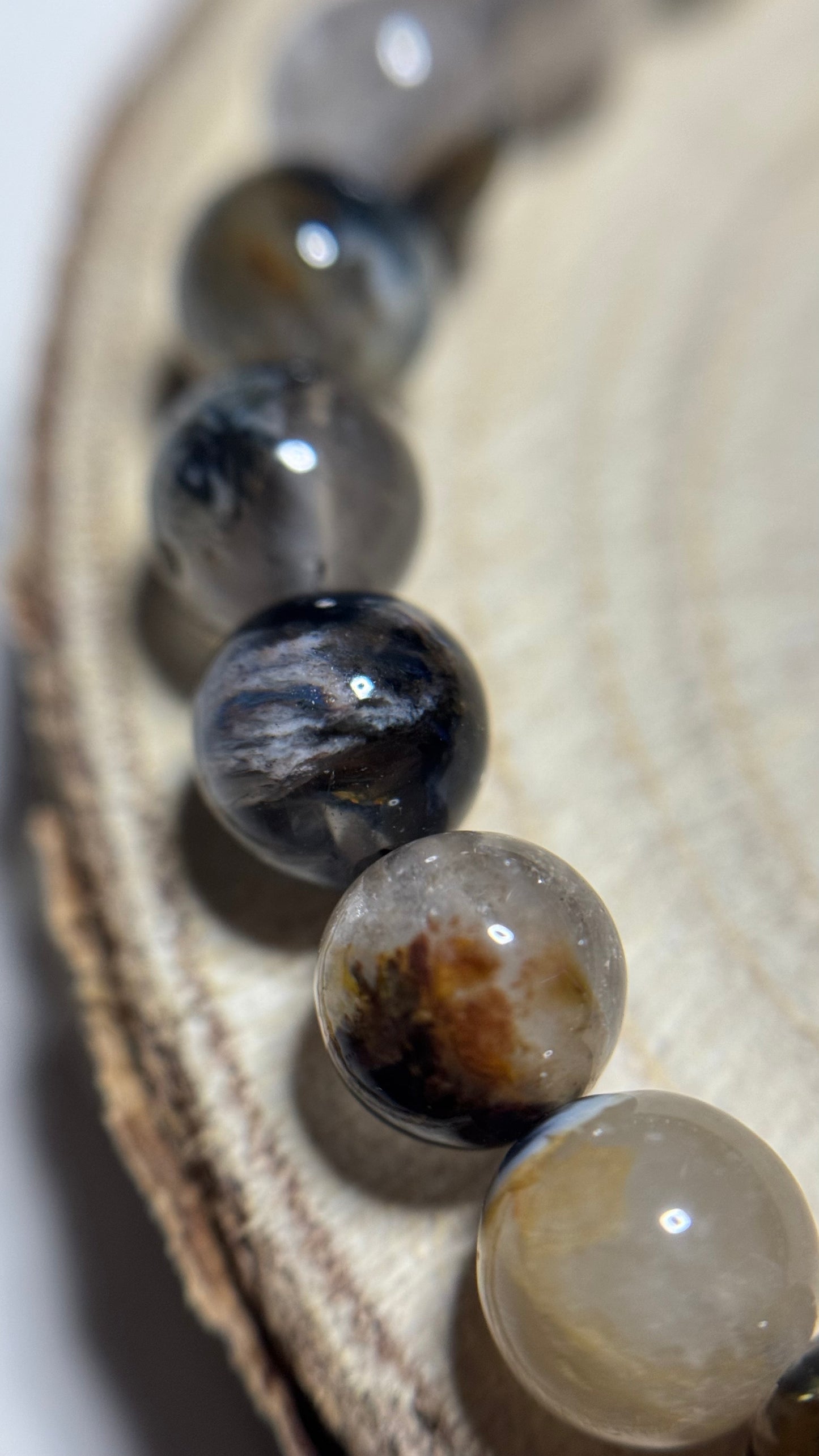 Bracelet en pietersite bleue sur quartz - 7mm