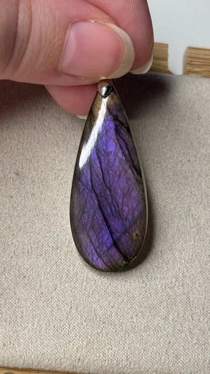 Pendentif labradorite violette HQ