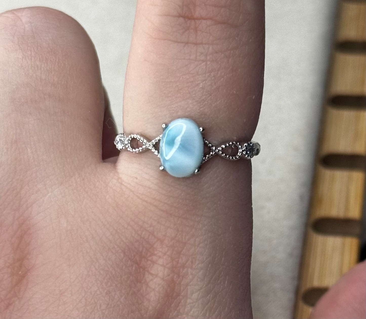 Bague larimar - argent