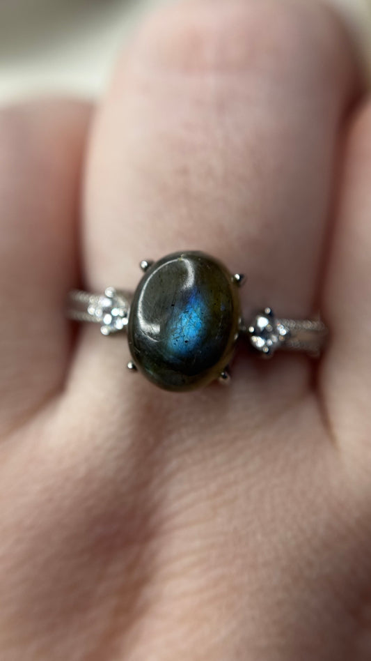 Bague labradorite - argent