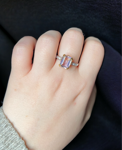 Bague en améthyste et argent 925