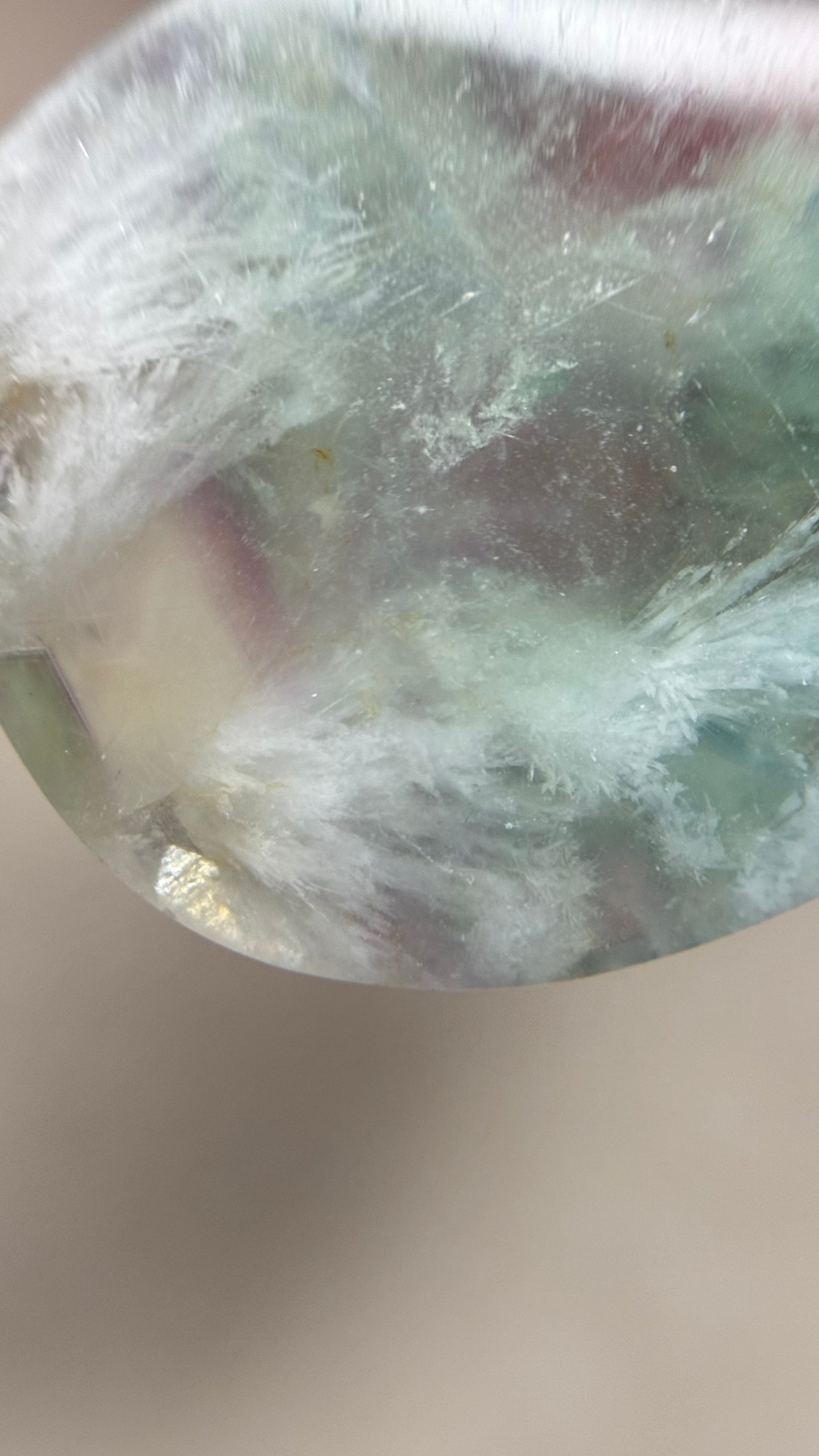 Pendentifs en fluorite plume