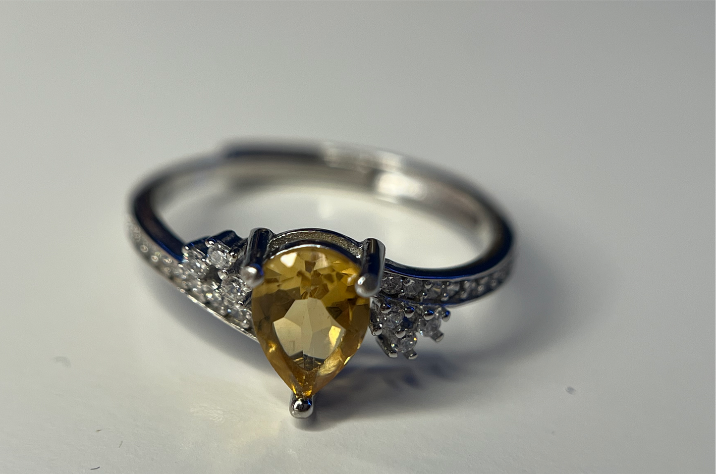 Bague citrine et argent 925