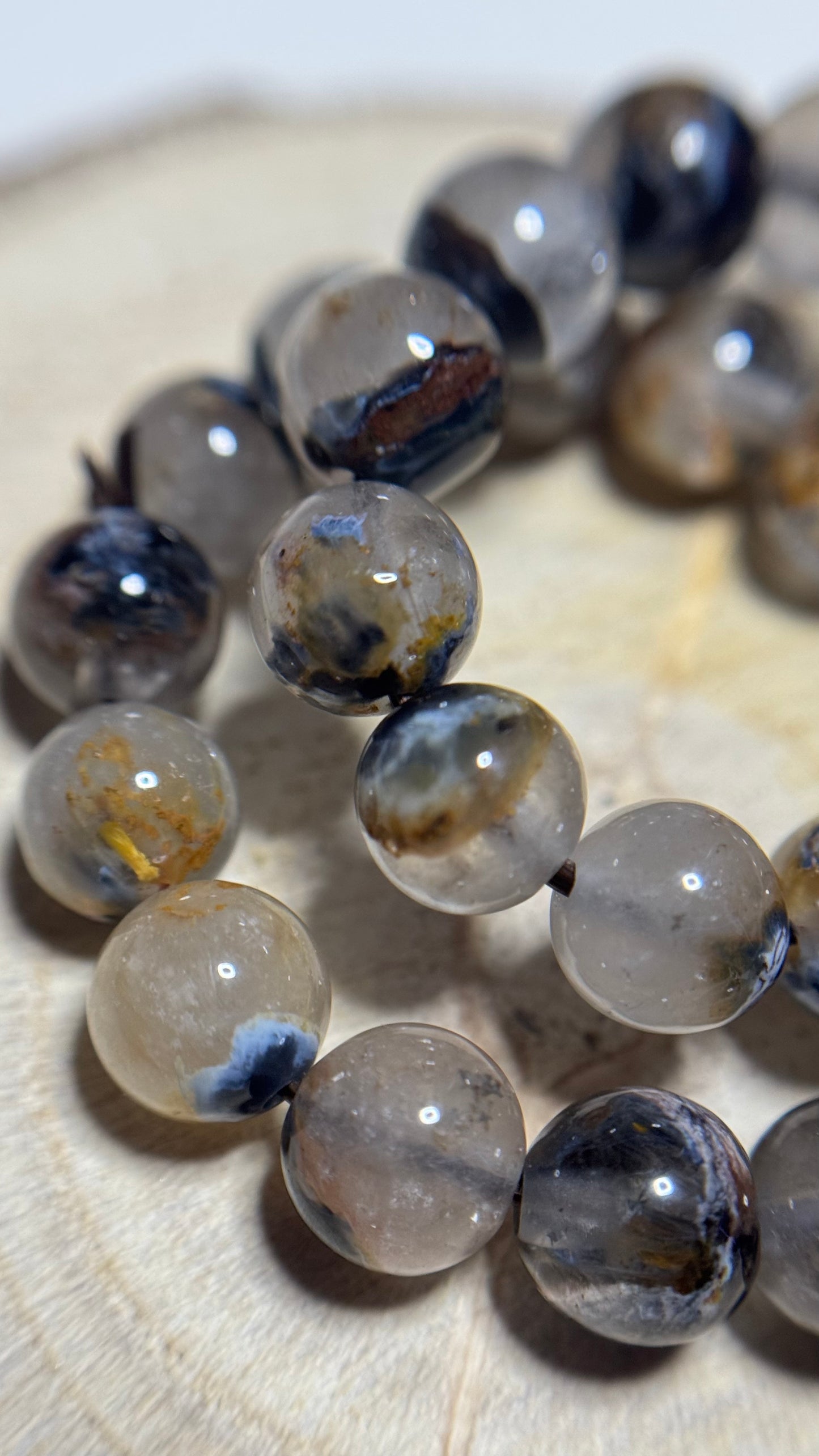 Bracelet en pietersite bleue sur quartz - 7mm