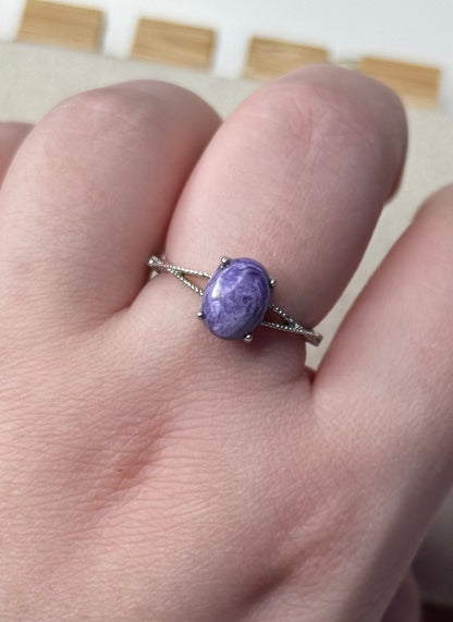 Bague en Charoite - argent 925