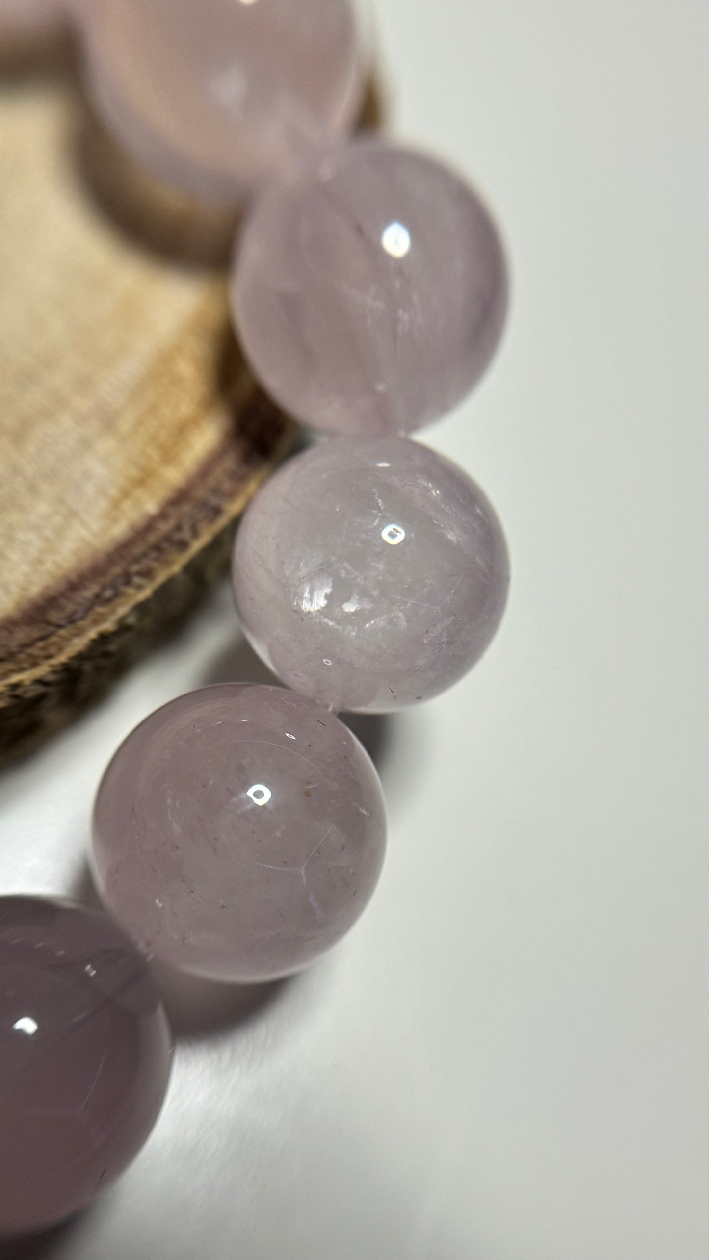 Bracelet en quartz rose haute qualité