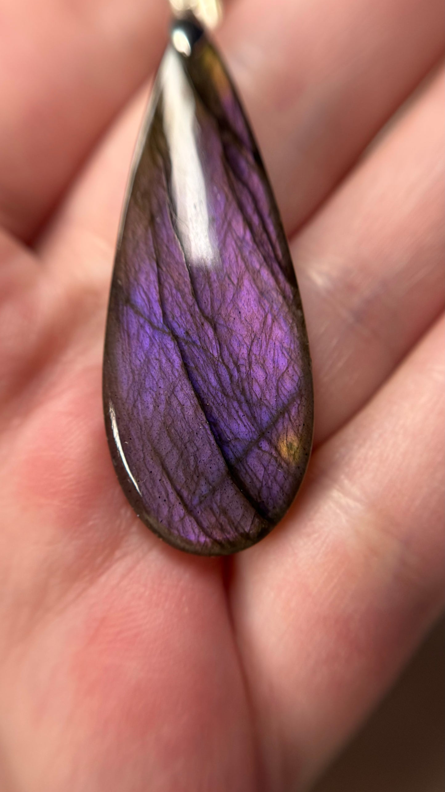 Pendentif labradorite violette HQ