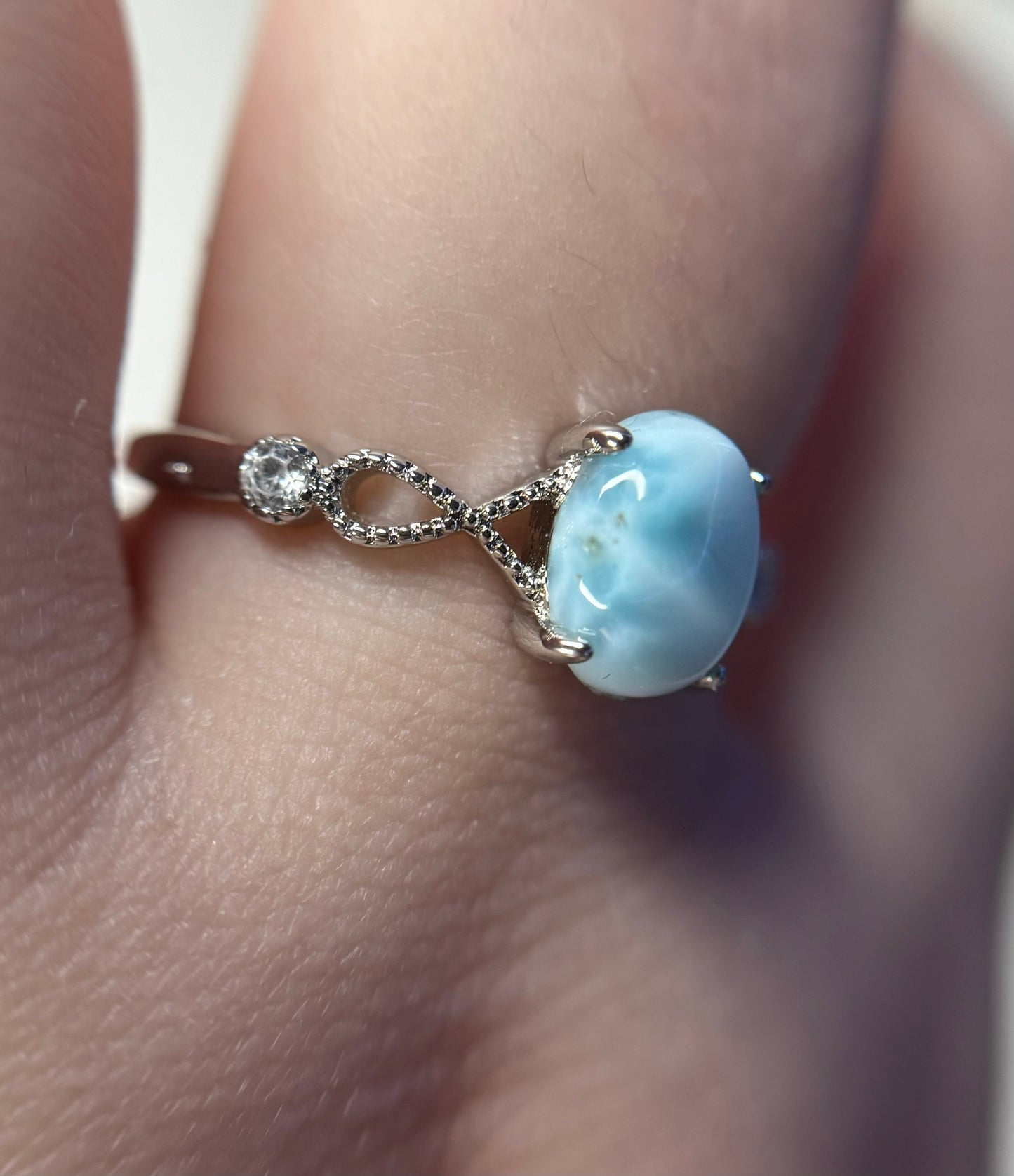 Bague larimar - argent