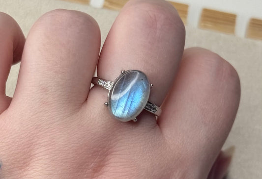 Bague en labradorite sur argent 925