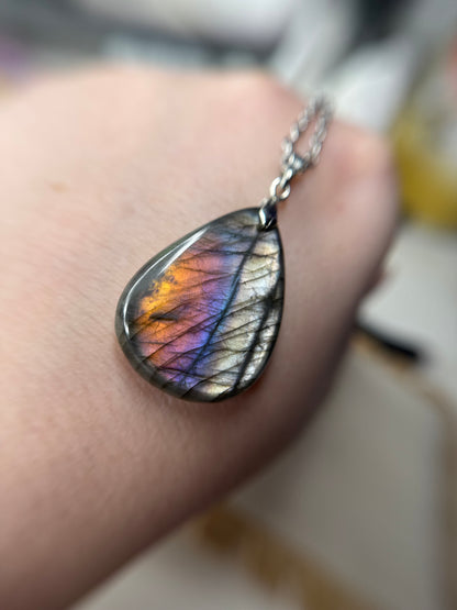 Pendentif en labradorite spectrolite