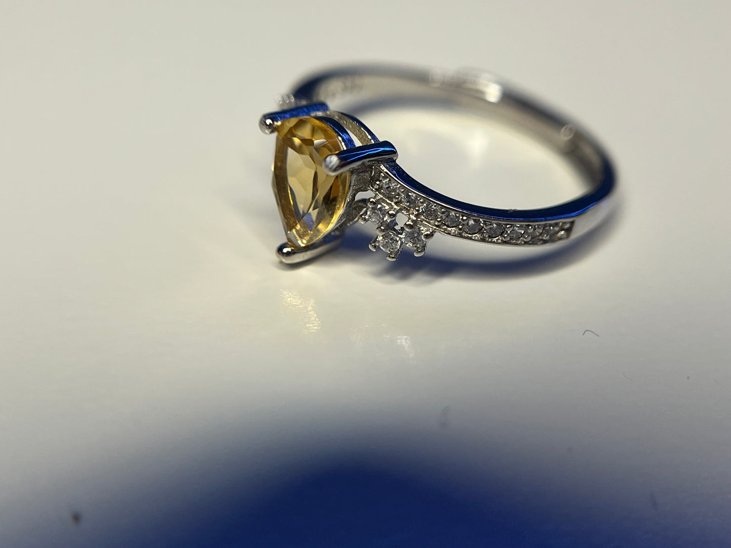 Bague citrine et argent 925