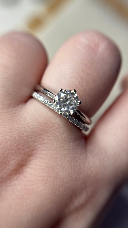 Bague double moissanite