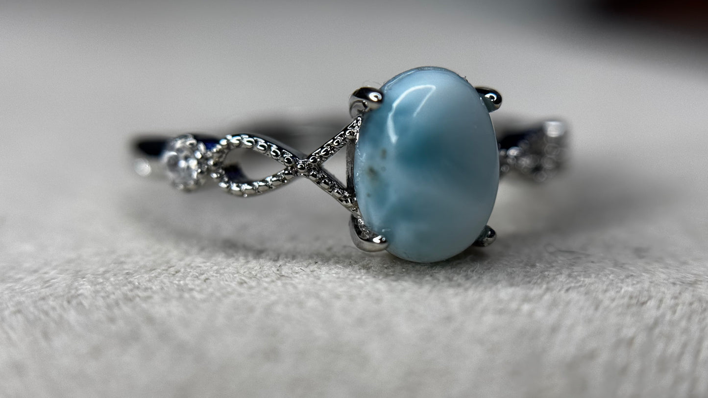 Bague larimar - argent