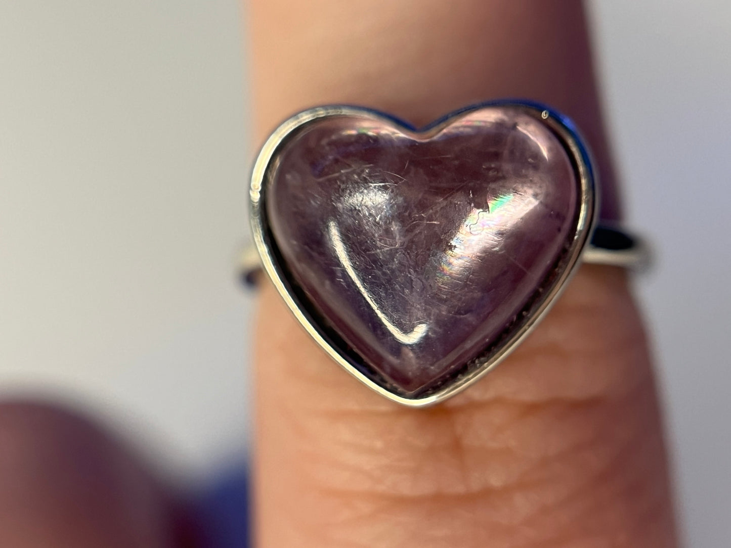 Bague en lepidolite qualité gemme