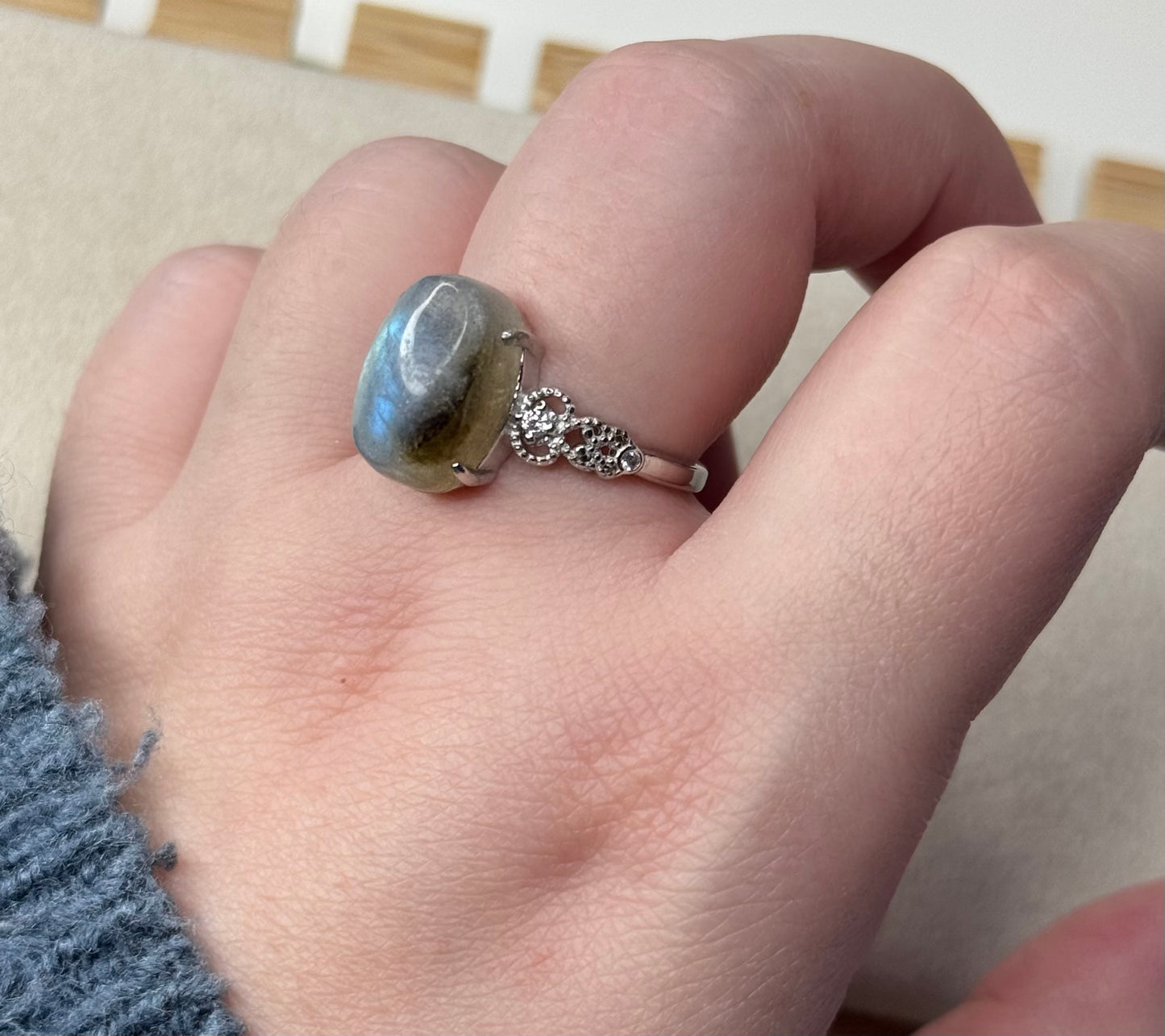 Bague labradorite - argent 925