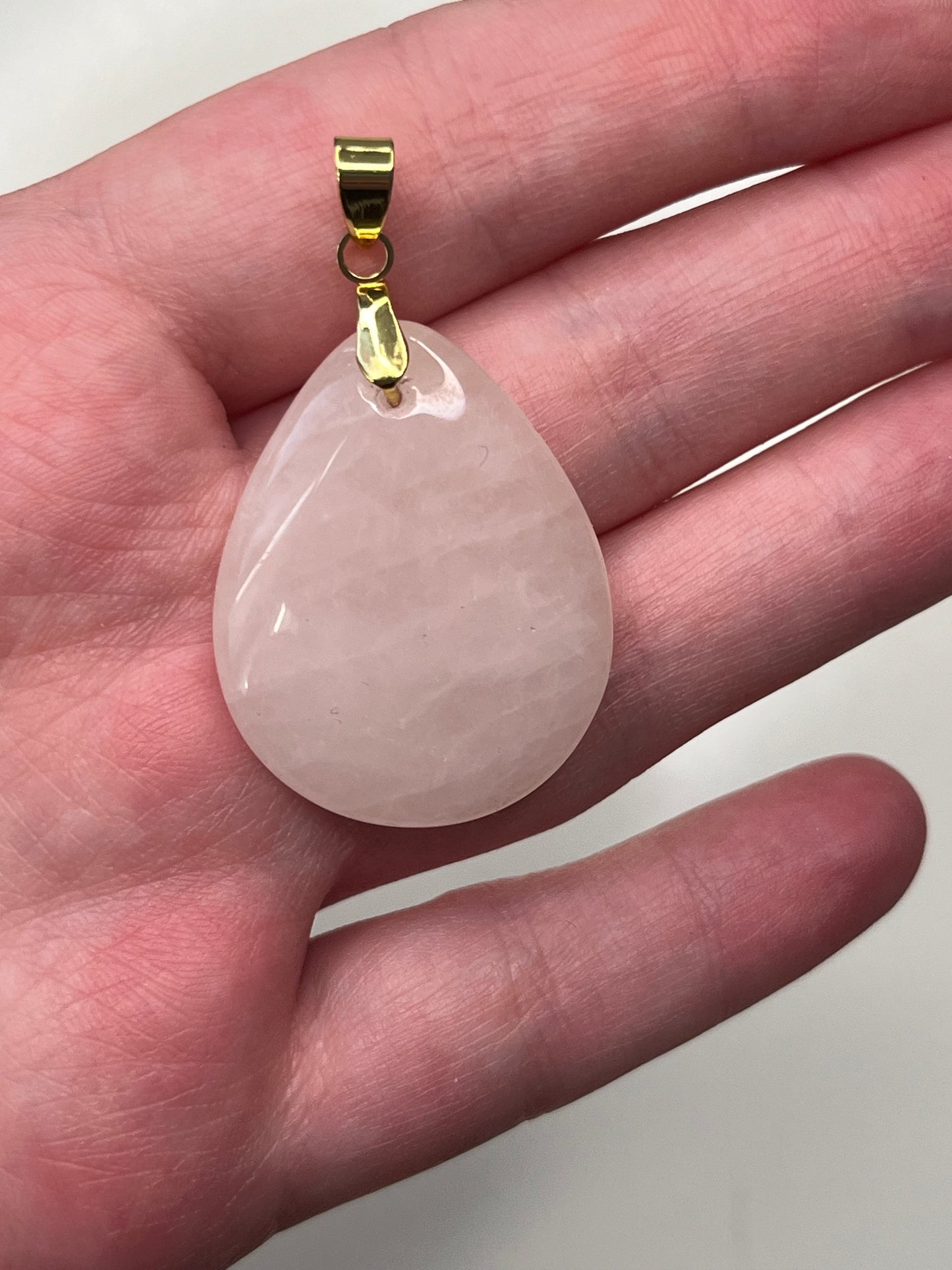 Pendentif quartz rose