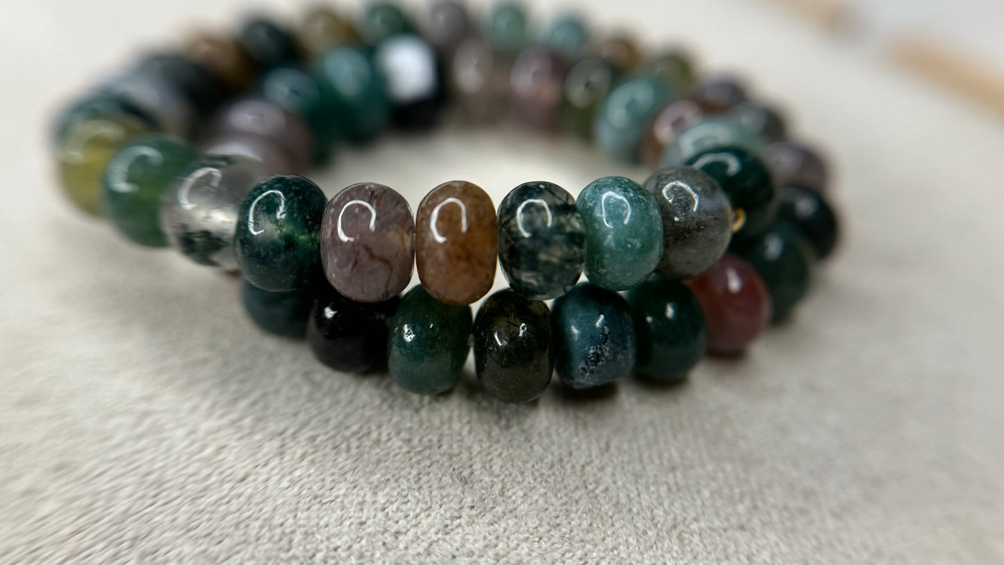 Bracelet Agate Indienne rondelles