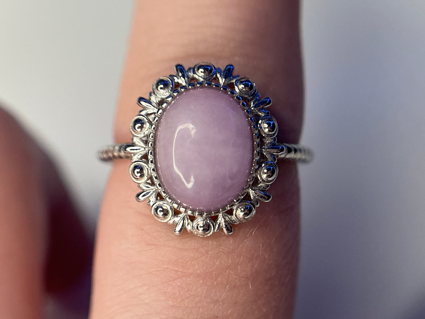 Bague en Kunzite et argent 925