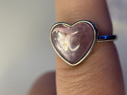 Bague en lepidolite qualité gemme