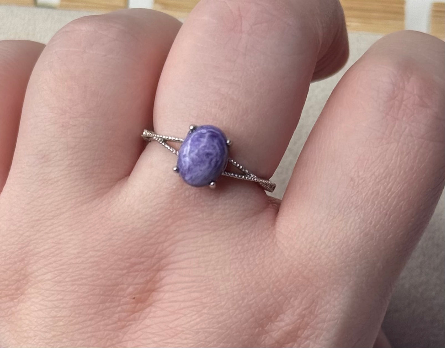 Bague en Charoite - argent 925