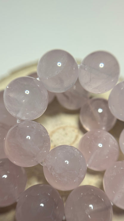 Bracelet en quartz rose haute qualité