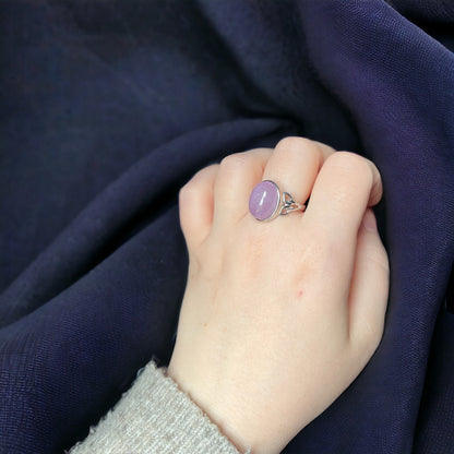 Bague en Kunzite et argent 925