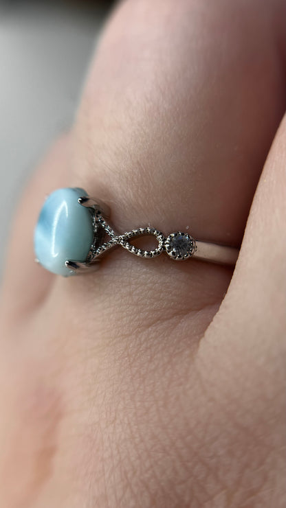 Bague larimar - argent