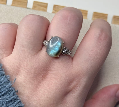 Bague labradorite - argent 925