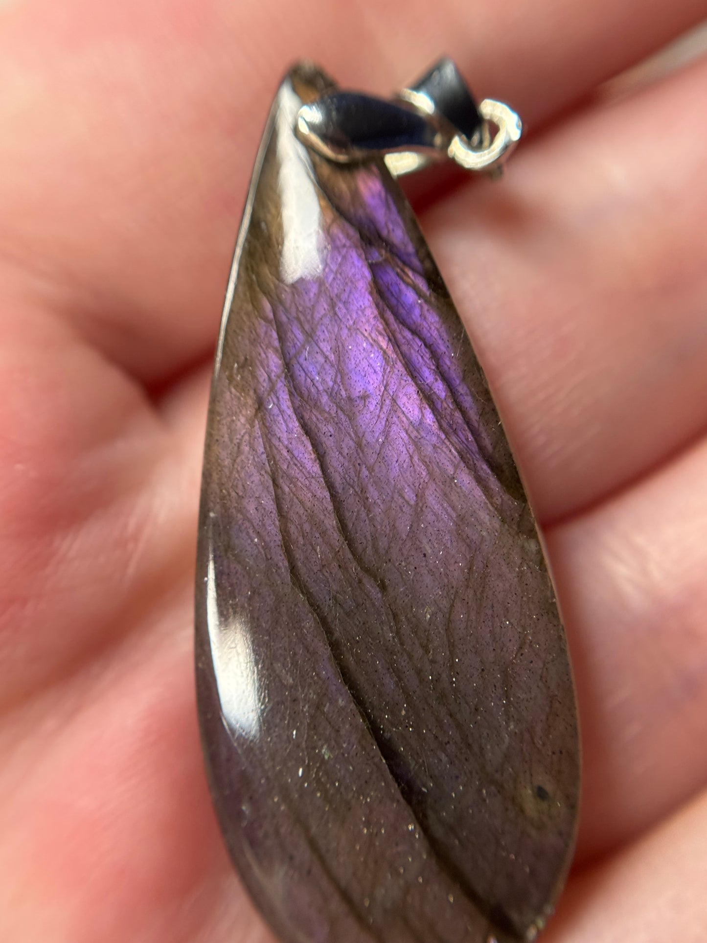 Pendentif labradorite violette HQ