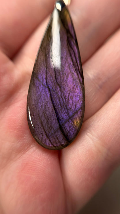 Pendentif labradorite violette HQ