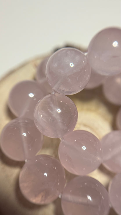 Bracelet en quartz rose haute qualité