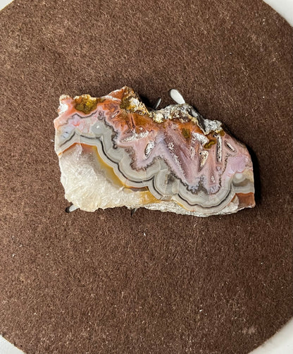 RARE - Tranche d’agate multicolore