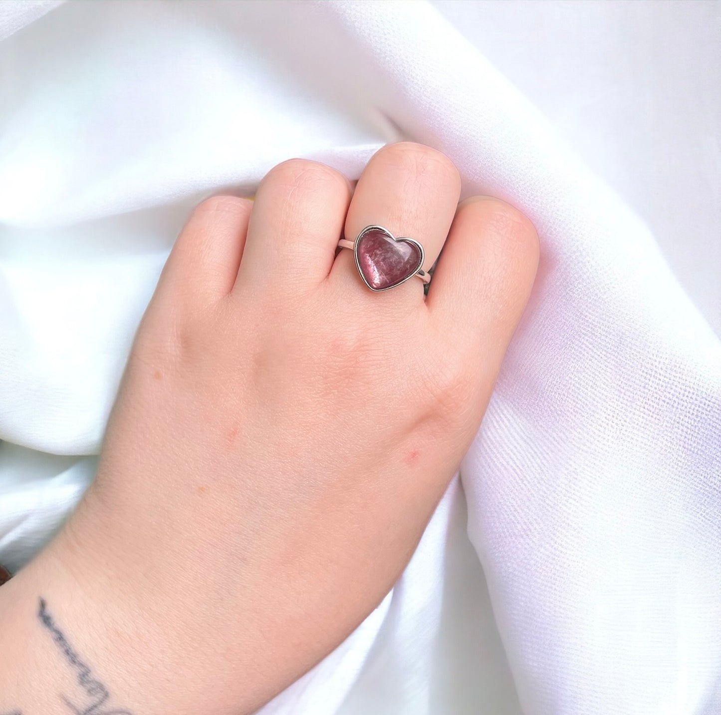 Bague en lepidolite qualité gemme