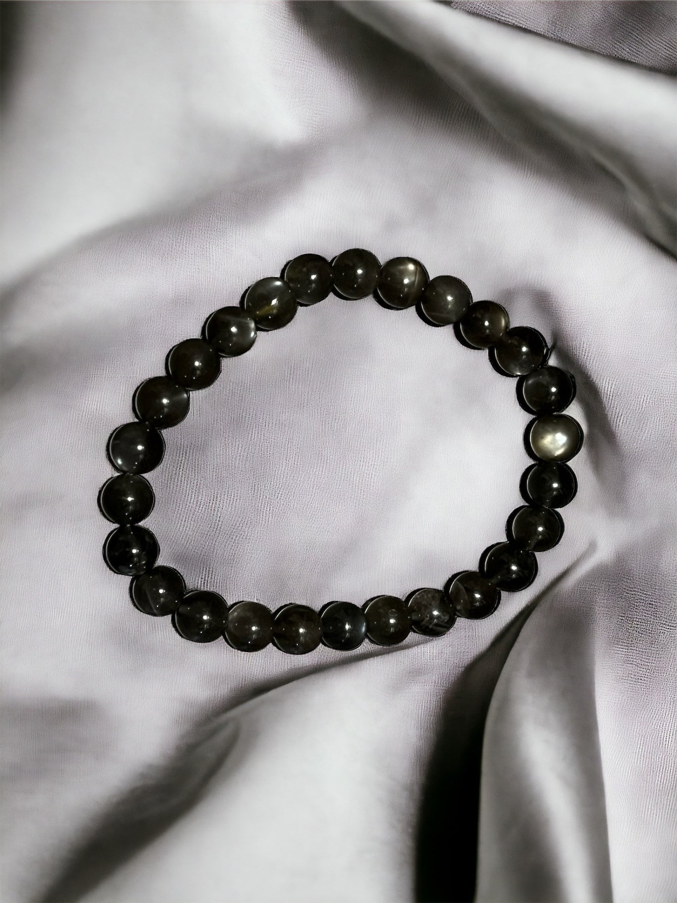 Bracelet pierre de lune noire