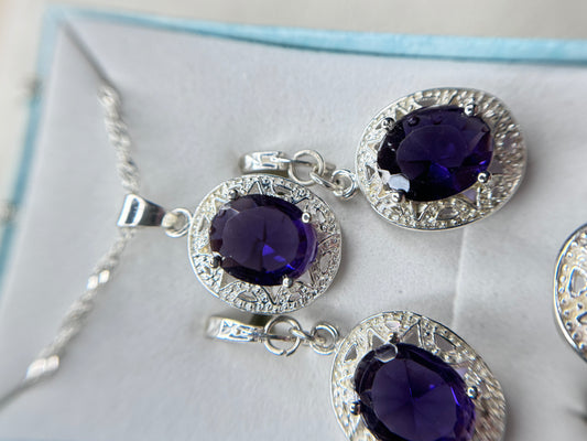 Parure amethyste et argent 925