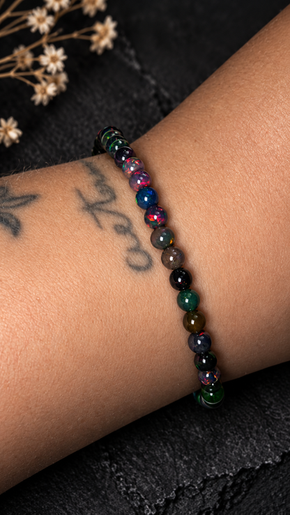 Bracelet en opale noire d’Ethiopie