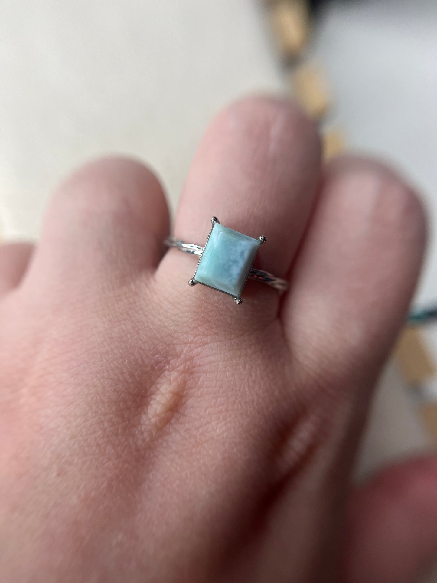 Bague en larimar - argent 925